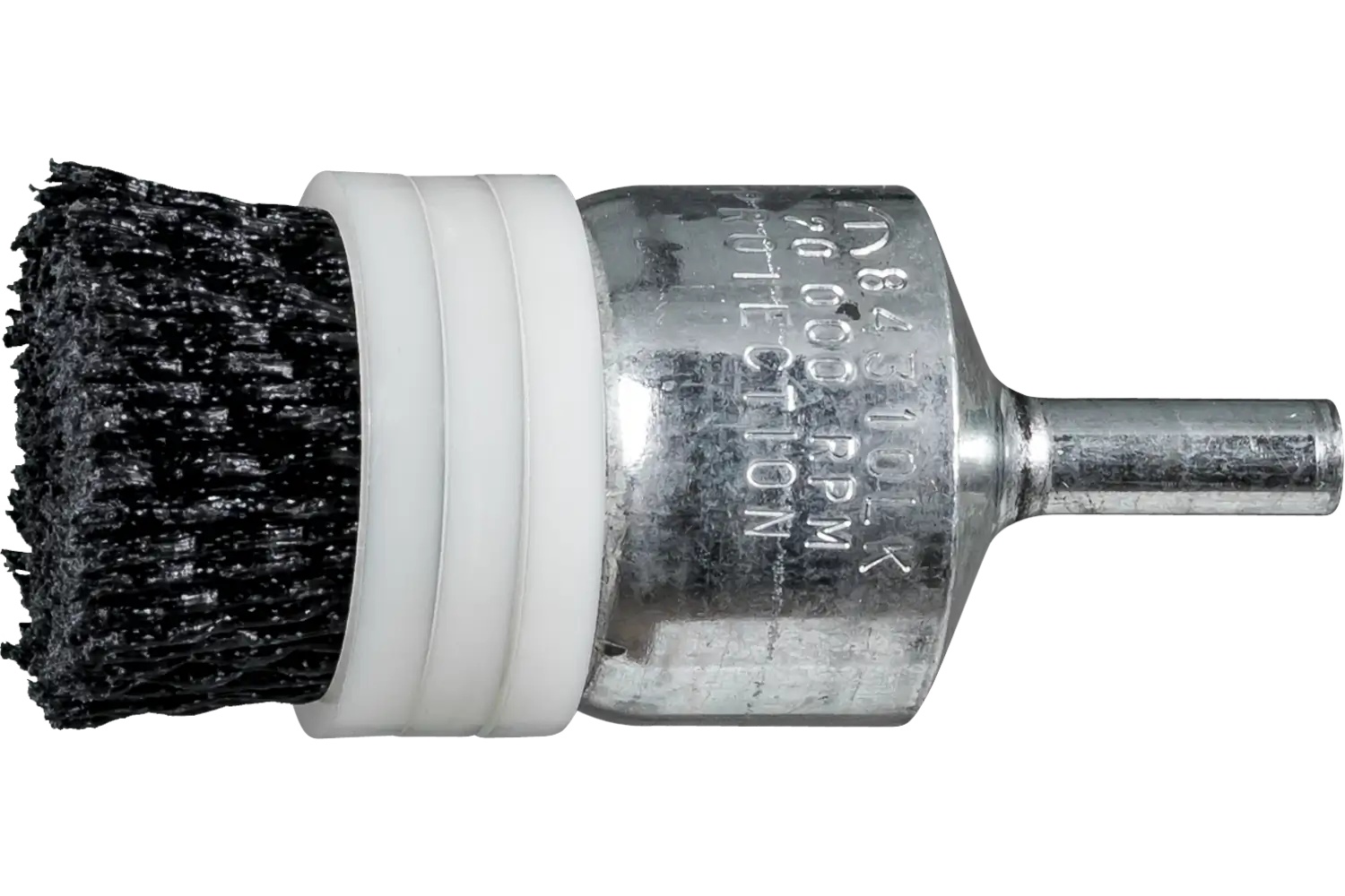 Picture of Pferd M-BRAD® End Brush - Banded 1" Dia. .040/80 Grit Ceramic Oxide 1/4" Shank